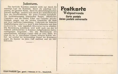 Ansichtskarte Konstanz Partie am Judenturm, Cicero-Postkarte 1930