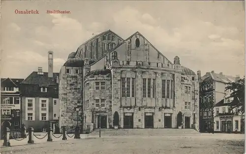 Ansichtskarte Osnabrück Partie am Theater Stadttheater 1911