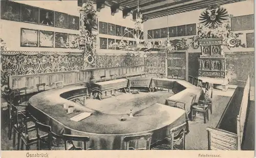 Ansichtskarte Osnabrück Rathaus Friedenssaal Innenansicht 1905