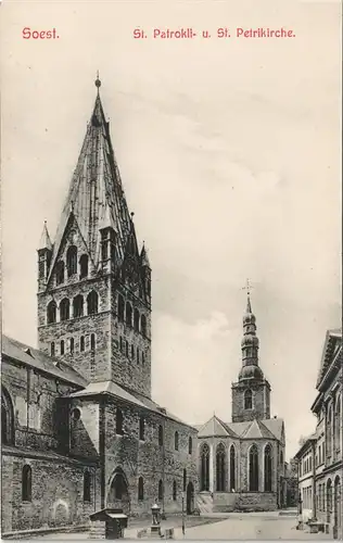 Ansichtskarte Soest St. Patrokli- u. St. Petrikirche, Kirche (Church) 1910