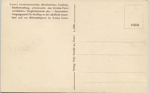 Ansichtskarte Soest Straßen Partie, kleines Wohnhaus a.d. Pauli-Kirche 1910