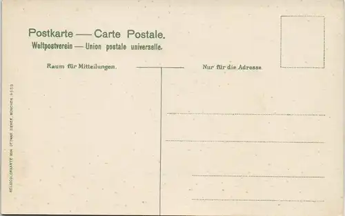 Koblenz Deutsches Eck Kaiser-Wilhelm-Denkmal Heliocolorkarte 1905