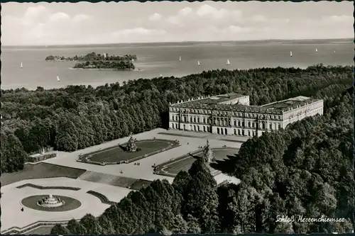Ansichtskarte Herrenchiemsee Luftbild 1964