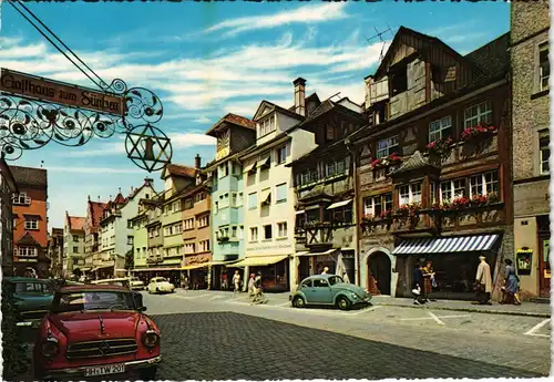 Ansichtskarte Lindau (Bodensee) Straßenpartie VW Käfer 1974