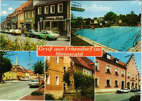 Erbendorf (Lk Tirschenreut) 4 Bild: Drogerie, Schwimmbad, Straßen 1987