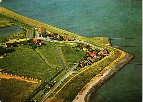 Ansichtskarte Nordstrand Luftbild Strandcafe Halligblick 1978