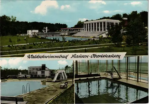 Ansichtskarte Obertshausen MB: Waldschwimmbad Hausen 1970