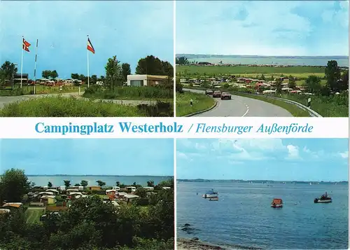 Ansichtskarte Westerholz (Kreis Schleswig-Flensburg) 4 Bild Campingplatz 1977
