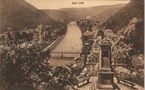 Ansichtskarte Bad Ems Panorama-Ansicht Blick über Stadt und Ems 1910