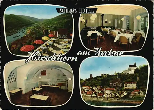 Ansichtskarte Hirschhorn (Neckar) 4 Bild: Schloß-Hotel 1964