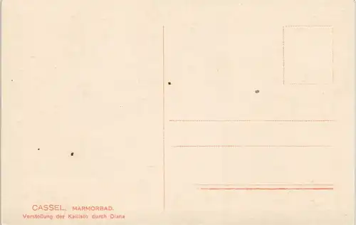 Kassel Cassel Relief im MARMORBAD Verstoßung der Kallisto durch Diana 1910