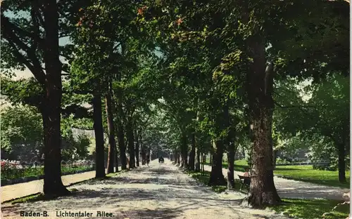 Ansichtskarte Baden-Baden Lichtentaler Allee 1919