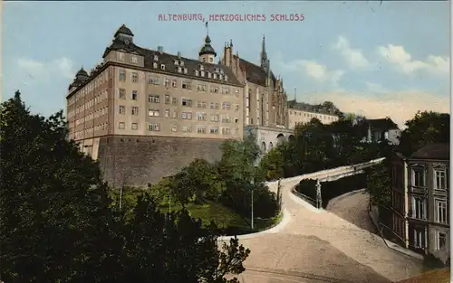 Ansichtskarte Altenburg Schloss (Castle) Aquarell-Künstlerkarte 1910