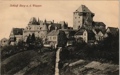 Burg Wupper-Solingen Schloss Burg ad. Wupper 1918 Feldpost WIESDORF Niederrhein