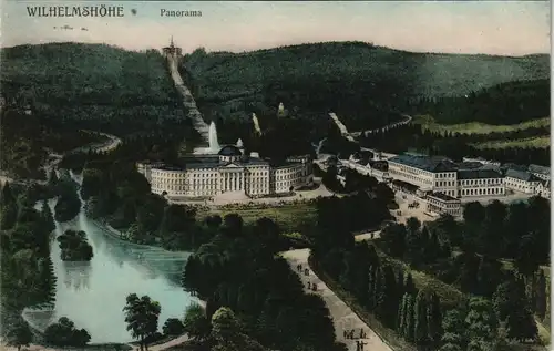Bad Wilhelmshöhe-Kassel Cassel Panorama-Ansicht Wilhelmshöhe 1906