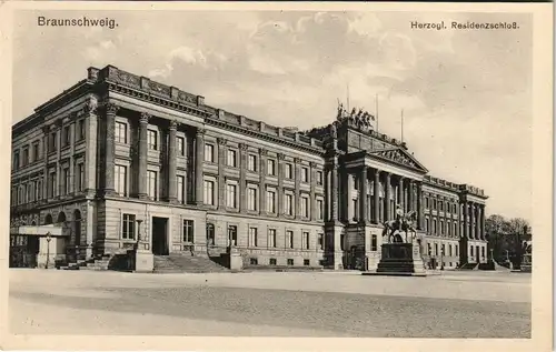 Braunschweig Herzogl. Residenzschloß Schloss (Castle View) 1920