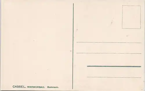 Ansichtskarte Kassel Cassel CASSEL MARMORBAD Baderaum 1910