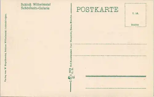 Ansichtskarte Kassel Cassel Schönheits-Galerie Schloss Wilhelmstal 1910