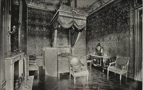Kassel Cassel Schloss Wilhelmsthal Schlafzimmer Innenansicht 1910
