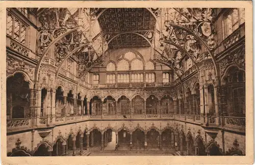 Postkaart Antwerpen Anvers Börse La Bourse - Innen 1922