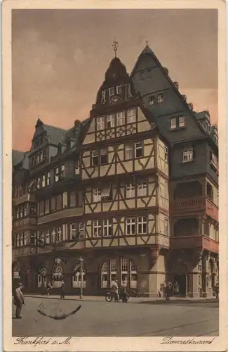 Ansichtskarte Frankfurt am Main Partie am Domrestaurant 1930