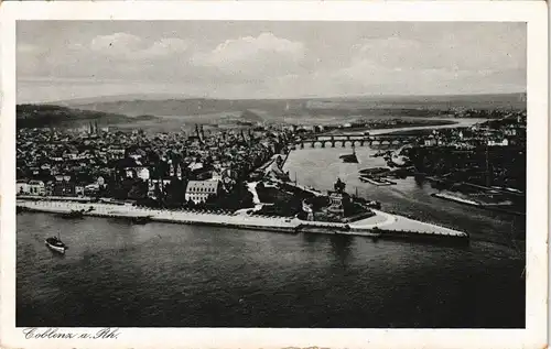 Ansichtskarte Koblenz Deutsches Eck 1930