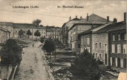 CPA Lörchingen Lorquin Dr. Marchall-Strasse (gel. Feldpost) 1917