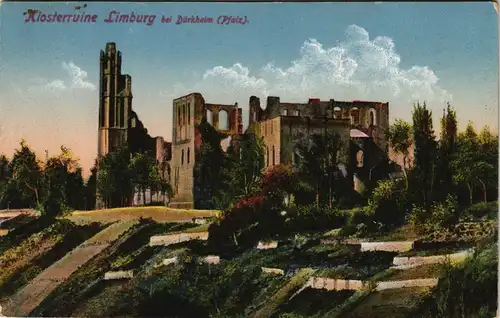 Ansichtskarte Bad Dürkheim Kloster Limburg an der Haardt (Ruine) 1918