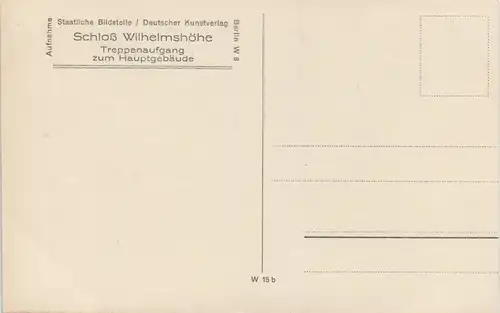 Bad Wilhelmshöhe-Kassel Cassel Treppenaufgang zum Hauptgebäude Schloss  1920