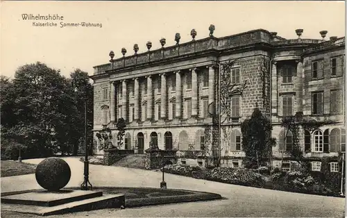 Bad Wilhelmshöhe-Kassel Cassel Schloss Wilhelmshöhe  Sommer-Wohnung 1910