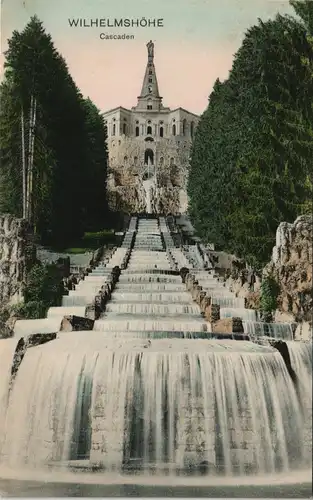Bad Wilhelmshöhe-Kassel Cassel Herkules und Kaskaden Cascaden color Ansicht 1906