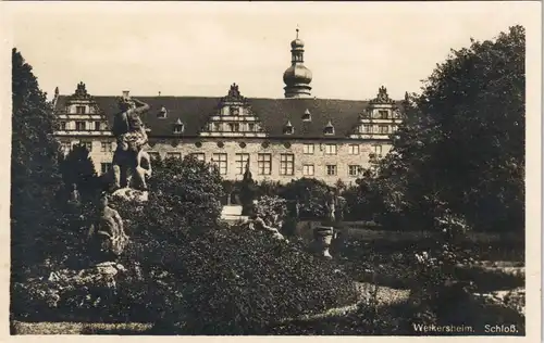 Ansichtskarte Weikersheim Schlosspark Schloss (Castle Building) 1928