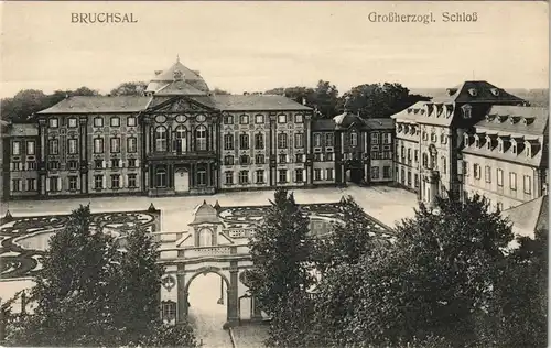 Ansichtskarte Bruchsal Schloß Grossherzogl. Schloss (Castle Building) 1910