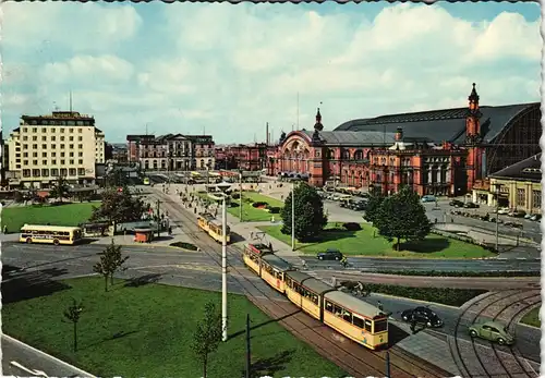 Ansichtskarte Bremen Hauptbahnhof Bahnhof Vorplatz 1960