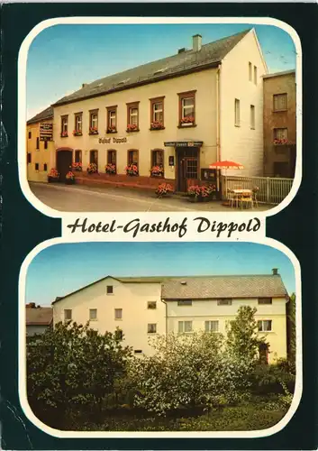 Ansichtskarte Köditz (LK Hof Saale) HOTEL-GASTHOF Dippold 2-Bild-AK 1979