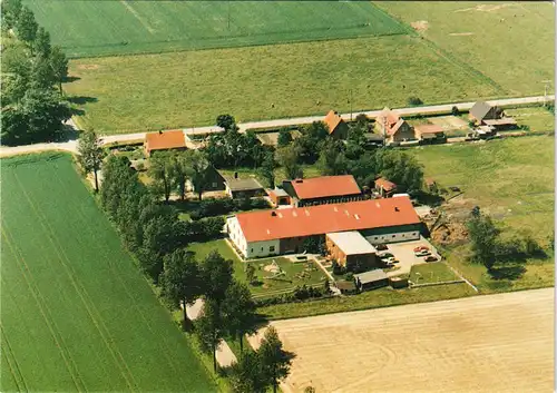 Kaiser-Wilhelm-Koog (LK Dithmarschen) Kruse-Hof vom Flugzeug aus 1970