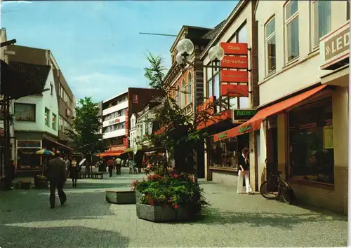 Delmenhorst Fußgängerzone - Lange Straße, Geschäfte 1986