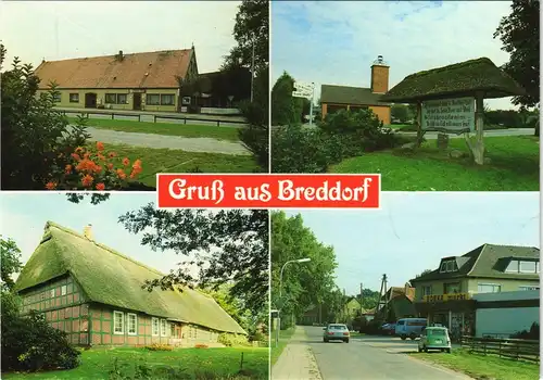 Ansichtskarte Breddorf Gruss-Aus-Mehrbild-AK 4 Dorf-Ansichten 1970