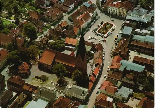 Ansichtskarte Eutin Luftbild Zentrum vom Flugzeug aus 1970
