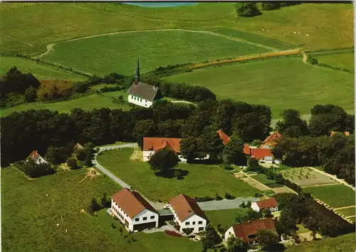 Ansichtskarte Plön Luftbild Häuser-Siedlung, kleine Kirche 1970