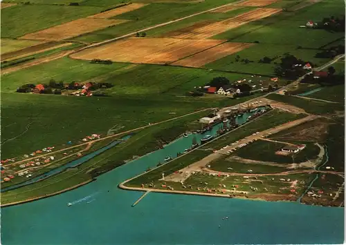 Dorum (Kr. Wesermünde) Zum Dorumer Tief Luftaufnahme Luftbild-AK 1970