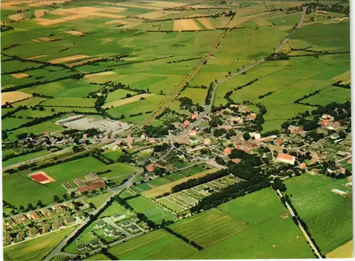 Ansichtskarte Weddingstedt Luftaufnahme Dorf vom Flugzeug aus 1975
