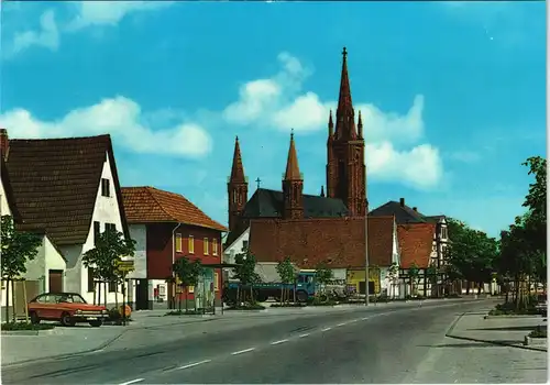 Ansichtskarte Lampertheim Römerstraße und Domkirche 1975