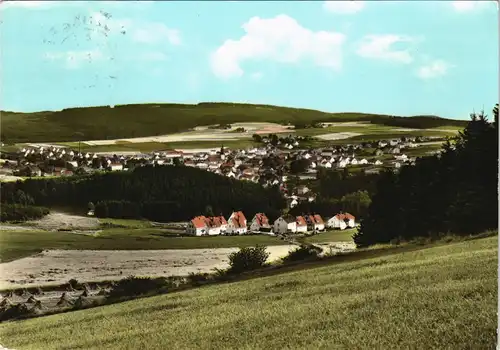 Ansichtskarte Geroldsgrün Panorama Fernansicht mit Frankenwald 1970
