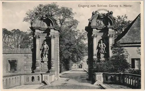 Ansichtskarte Höxter (Weser) Eingang zum Schloß Kloster Corvey 1905