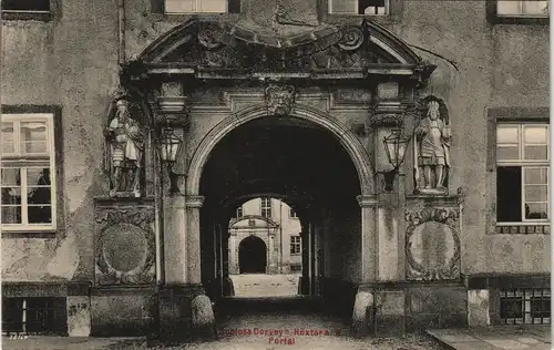 Ansichtskarte Höxter (Weser) Schloß Corvey Eingang Portal 1910