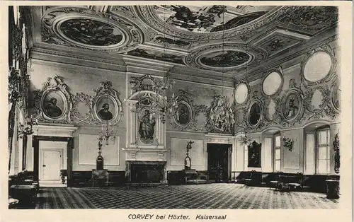 Höxter (Weser) Schloß Castle Corvey Kaisersaal Innenansicht 1910