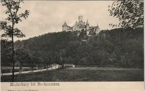 Ansichtskarte Nordstemmen Weg zur Marienburg 1909