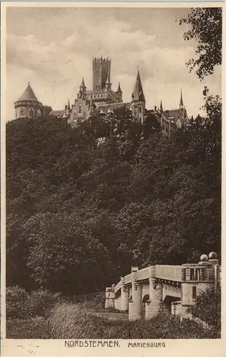 Ansichtskarte Nordstemmen Brücke - Weg zur Marienburg 1928