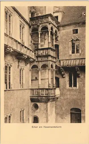 Ansichtskarte Torgau Schloss Hartenfels Erker am Hausmannturm 1912